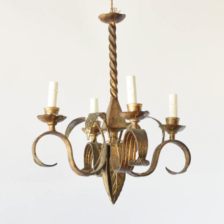 Antique Iron Chandelier from Spain