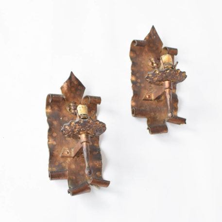 Gilded Sconces from Catalonia with heavy back plates