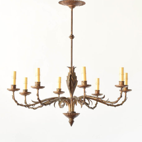 Gilded Spanish Chandelier with leaves