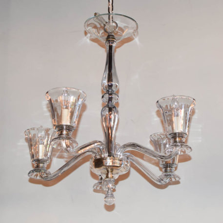 Vintage Italian Chandelier with simple glass arms