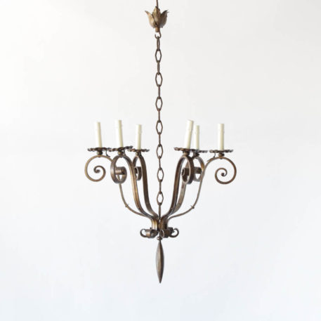 Iron Chandelier with 6 arms