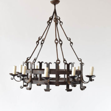 Large Rustic Iron Chandelier - The Big 