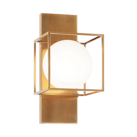 Aged gold 1 light wall/ceiling mount
