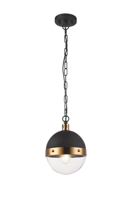 Small black and gold ball shaped pendant