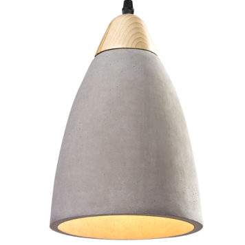 Wood and concrete pendant
