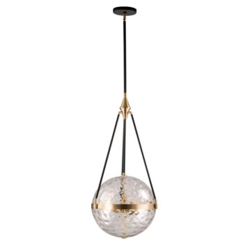 clear glass globe pendant black rods and natural brass hardware