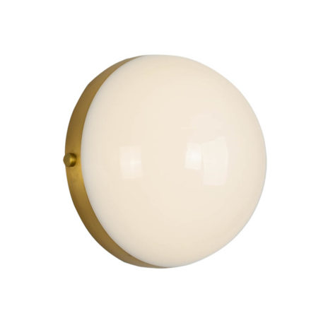 wall sconce with sphere solid glass