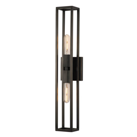2 light cage linear sconce
