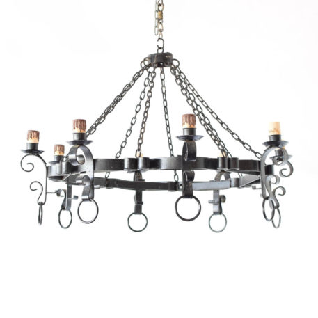 Large vintage ring chandelier made in Spain in the mid 1900s
