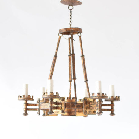 Vintage Spanish chandelier with gilded finish