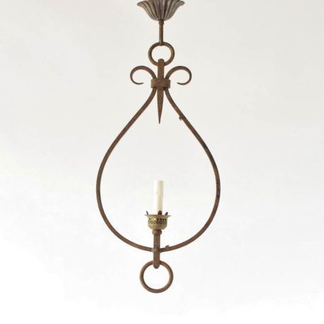 Simple iron hoop hall light made from forged iron