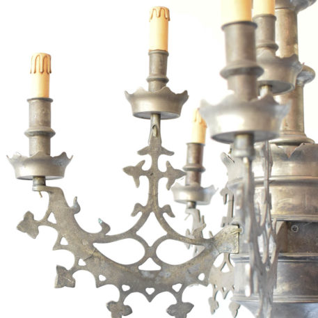 Pewter Neo Gothic Chandelier - Image 3