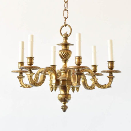 Heavy casted braonze vintage Mazarin style chandelier