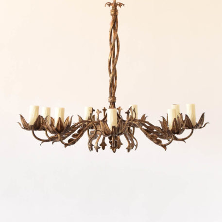 Large iron floral chandelier