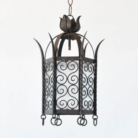Iron and Glass Lantern from Spain