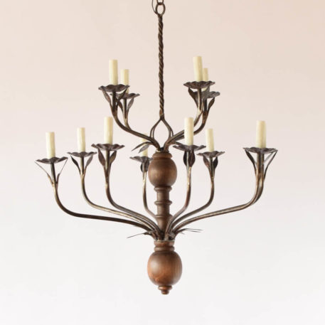 Rustic flemish large 12 light chandelier