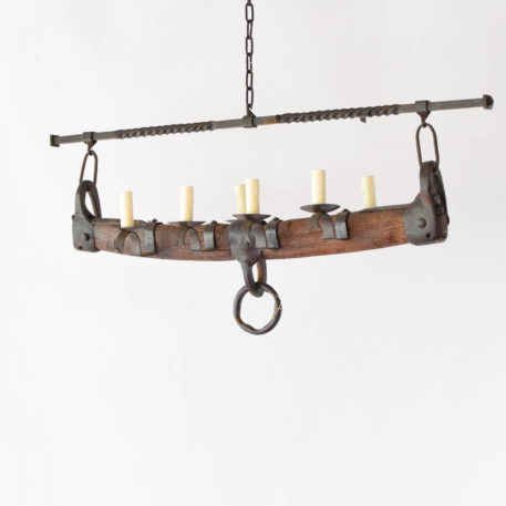 Large wooden whippletree chandelier