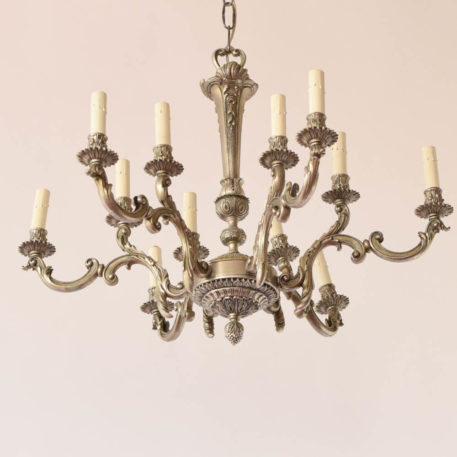 Aged Nickel Chandelier - Image 2