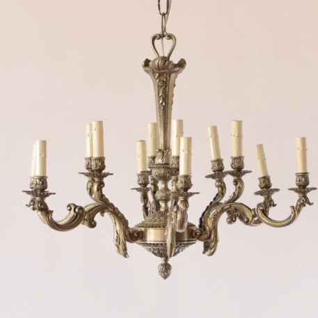 12 light antique nickel chandelier