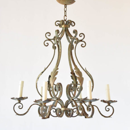 Iron chandelier typically found in French Country homes