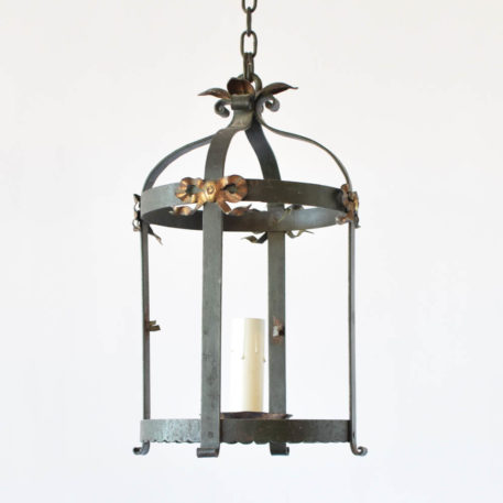 Vintage French lantern decorated with gilded French bows