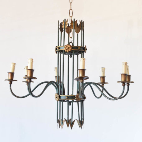 French chandelier in the form of a quiver of arrows with 8 arms