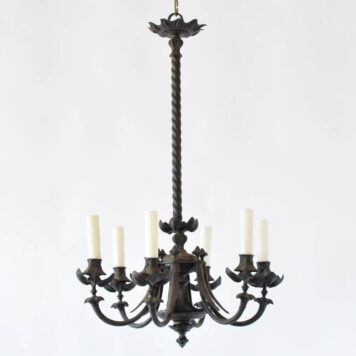 Antique candle chandelier with Art Nouveau design