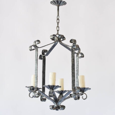 Vintage Belgian iron chandelier