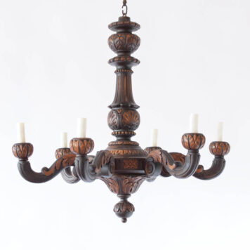 European carved wood chandelier
