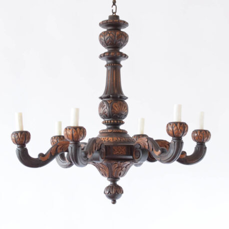 European carved wood chandelier