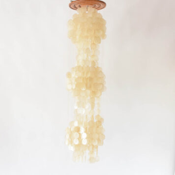 Vintage Capiz shell chandelier