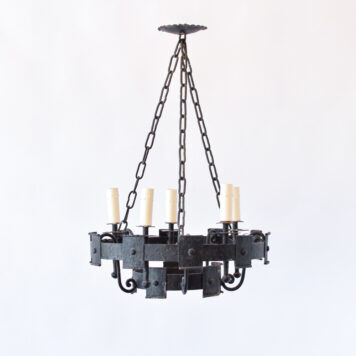 5-Lights-Double-Iron-Ring-Chandelier-Spanish