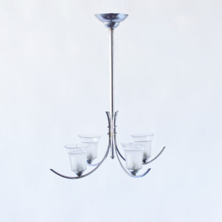 Four-Light-Chrome-and-Glass-French-Art-Deco