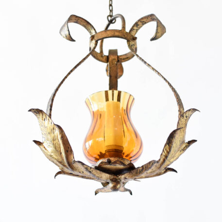 A single light gilded lantern