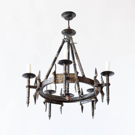 5 Light Iron Ring Chandelier