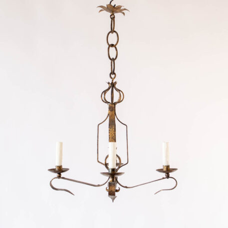 4 Light Gilded Iron with Ball at the top from Spain Spanish Style Gold straps