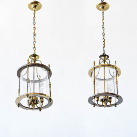 A pair of bronze lanterns