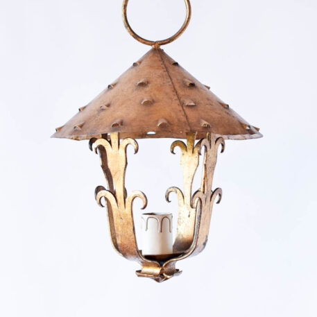 Gold Witch's Hat Antique Hall Lantern