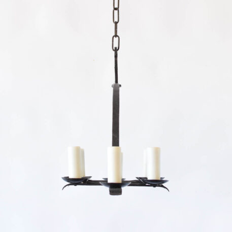 C13013 Elongated Iron Chandelier with trefoil and arch, simple wrought iron rustic long dining table wrought iron By The Big Chandelier Atlanta GA