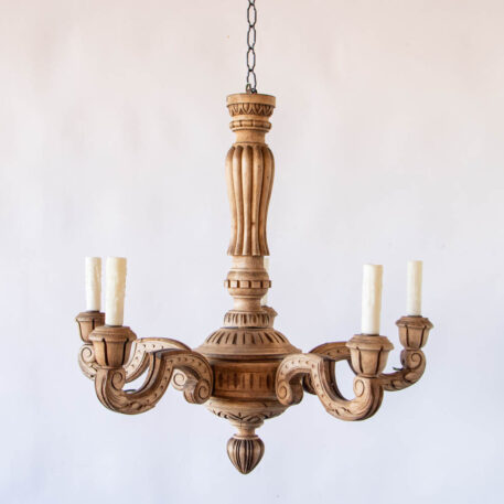 C12952 Bleached Wood Chandelier Italian vintage European classic simple carved wood rustic wooden By The Big Chandelier Atlanta GA-1103