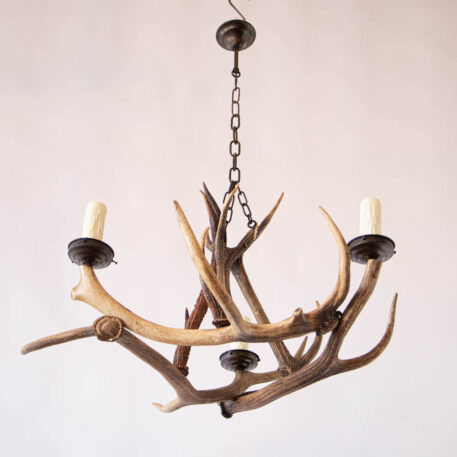 C13055 3 Light Horn Chandelier Antlers rustic classic farmhouse farm hunting deer hunter cabin By The Big Chandelier Atlanta GA