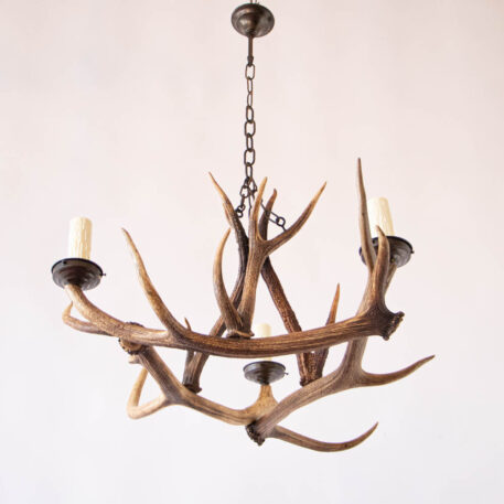 C13055 3 Light Horn Chandelier Antlers rustic classic farmhouse farm hunting deer hunter cabin By The Big Chandelier Atlanta GA