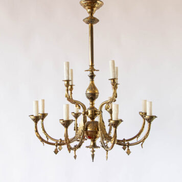 C12749 4 over 8 Light Gas Chandelier Bronze antique vintage ornate fancy detailed elegant best amazing European elite beautiful By The Big Chandelier Atlanta GA