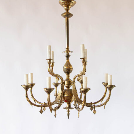 C12749 4 over 8 Light Gas Chandelier Bronze antique vintage ornate fancy detailed elegant best amazing European elite beautiful By The Big Chandelier Atlanta GA