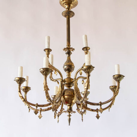 C12749 4 over 8 Light Gas Chandelier Bronze antique vintage ornate fancy detailed elegant best amazing European elite beautiful By The Big Chandelier Atlanta GA