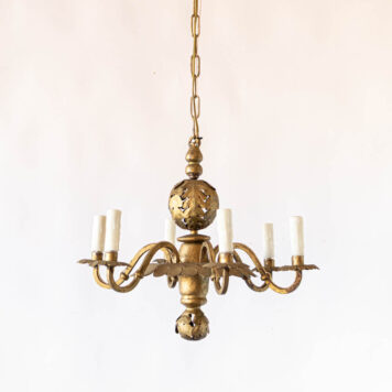 C13481 Hammered Metal Chandelier with Leafy Bowl in Middle Vintage European Classic Amazing Best Wow Great Beautiful Wonderful Unique Spanish Italian Gilded Leaves Floral By The Big Chandelier Atlanta GA